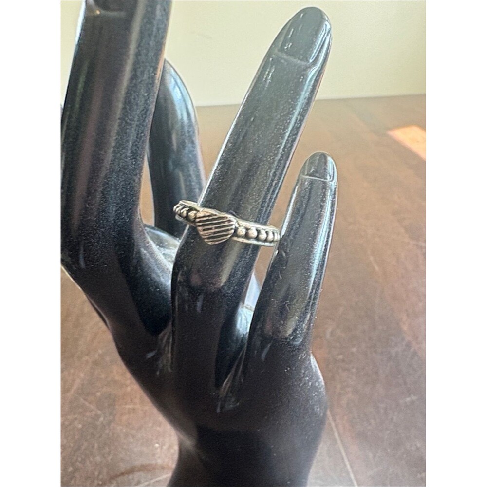Vintage Silver Heart Band Ring